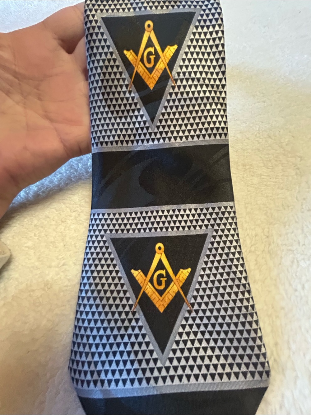 🎁3 for $30 - Masonic Symbol Necktie